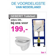 Complete Design Toiletset met Geberit inbouw Reservoir set 1