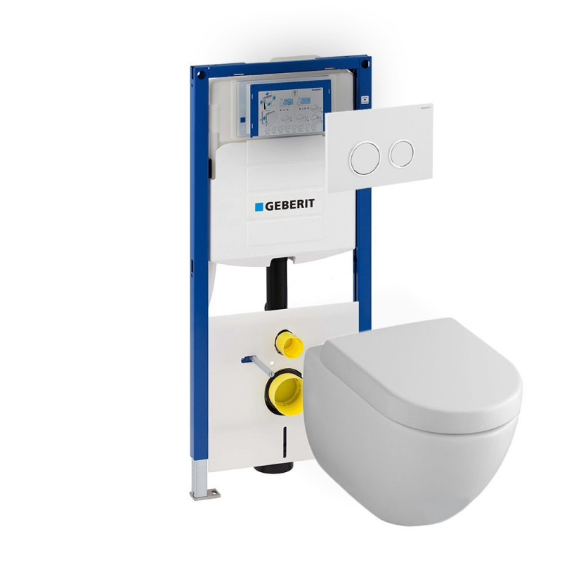 Anemoon vis engel Alabama Villeroy & Boch Subway 2.0 direct flush toiletset met Geberit UP320 en  Sigma20 bedieningspaneel - TSM